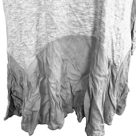 Easel Womens Gray Knit Stretch Tunic Longline Lagenlook Whimsigoth Top T Shirt S - Picture 4 of 16